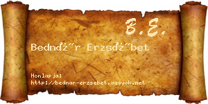 Bednár Erzsébet névjegykártya