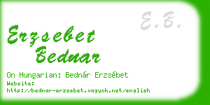 erzsebet bednar business card